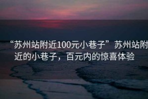 “苏州站附近100元小巷子”苏州站附近的小巷子，百元内的惊喜体验