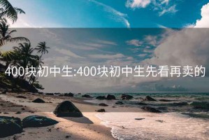 400块初中生:400块初中生先看再卖的