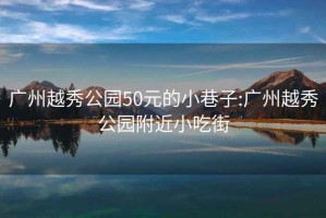 广州越秀公园50元的小巷子:广州越秀公园附近小吃街