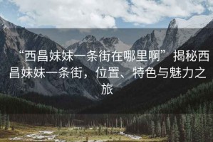 “西昌妹妹一条街在哪里啊”揭秘西昌妹妹一条街，位置、特色与魅力之旅