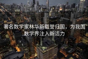 著名数学家林华新载誉归国，为我国数学界注入新活力