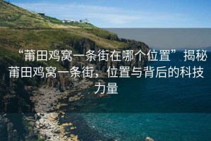 “莆田鸡窝一条街在哪个位置”揭秘莆田鸡窝一条街，位置与背后的科技力量