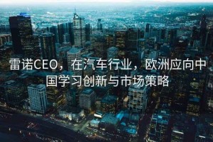 雷诺CEO，在汽车行业，欧洲应向中国学习创新与市场策略