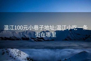 温江100元小巷子地址:温江小吃一条街在哪里