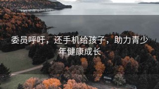 委员呼吁，还手机给孩子，助力青少年健康成长