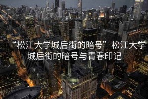 “松江大学城后街的暗号”松江大学城后街的暗号与青春印记