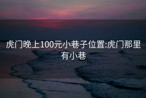 虎门晚上100元小巷子位置:虎门那里有小巷