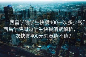 “西昌学院学生快餐400一次多少钱”西昌学院周边学生快餐消费解析，一次快餐400元究竟值不值？