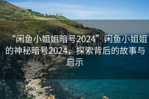 “闲鱼小姐姐暗号2024”闲鱼小姐姐的神秘暗号2024，探索背后的故事与启示