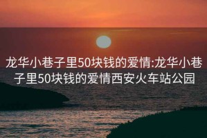 龙华小巷子里50块钱的爱情:龙华小巷子里50块钱的爱情西安火车站公园