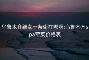 乌鲁木齐维女一条街在哪啊:乌鲁木齐spa荤菜价格表