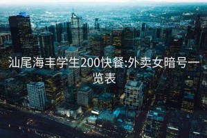 汕尾海丰学生200快餐:外卖女暗号一览表