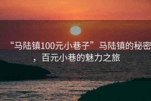 “马陆镇100元小巷子”马陆镇的秘密，百元小巷的魅力之旅