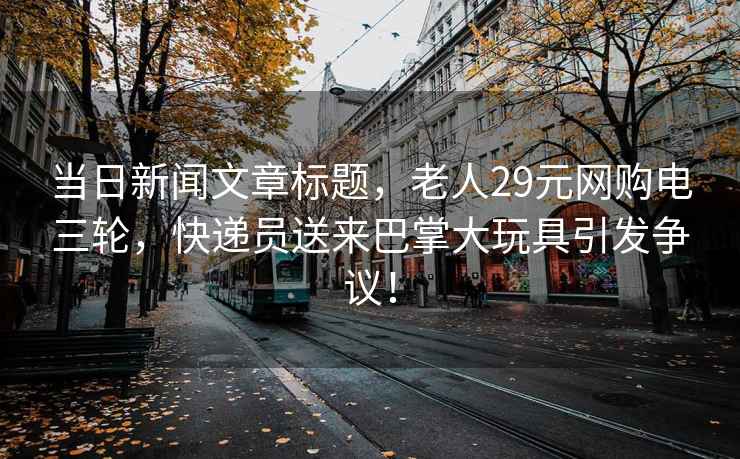 当日新闻文章标题，老人29元网购电三轮，快递员送来巴掌大玩具引发争议！