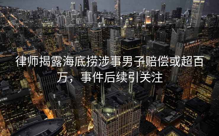 律师揭露海底捞涉事男子赔偿或超百万，事件后续引关注