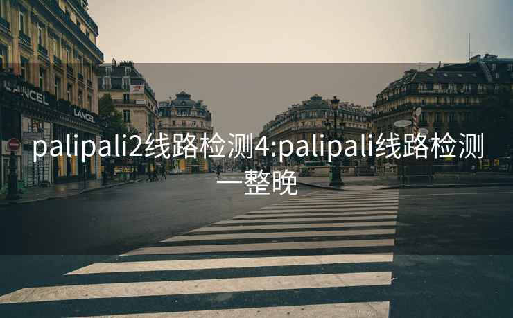 palipali2线路检测4:palipali线路检测一整晚