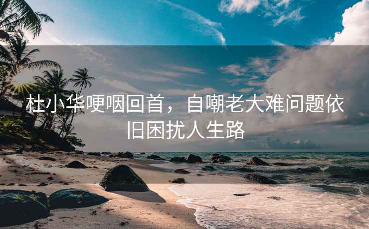 杜小华哽咽回首，自嘲老大难问题依旧困扰人生路