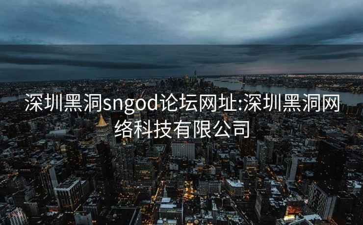 深圳黑洞sngod论坛网址:深圳黑洞网络科技有限公司