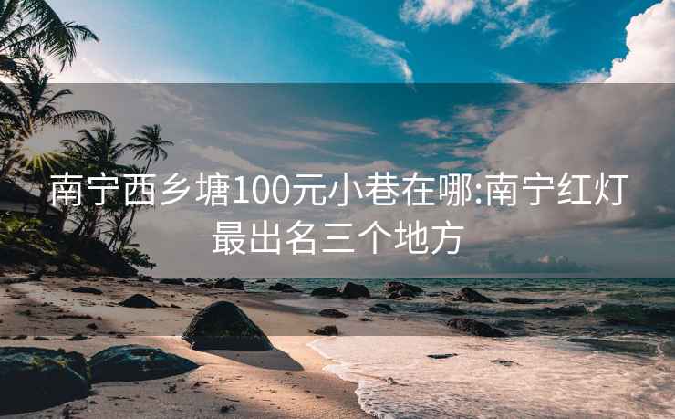 南宁西乡塘100元小巷在哪:南宁红灯最出名三个地方