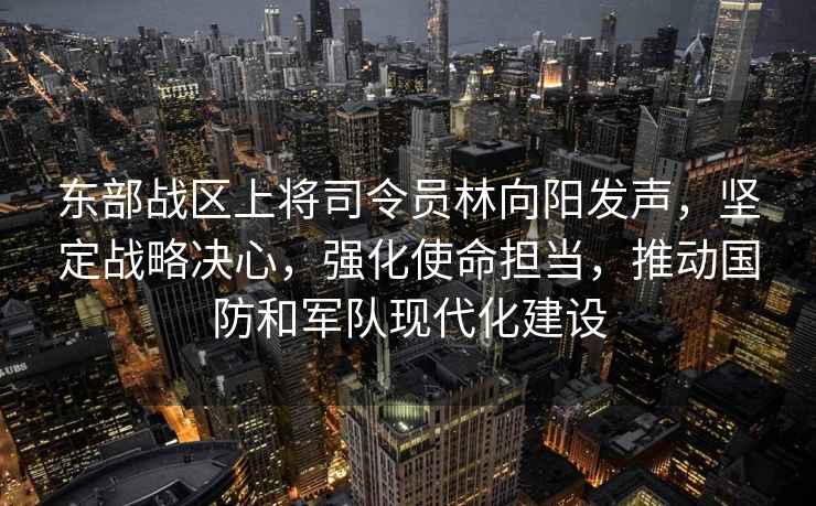 东部战区上将司令员林向阳发声，坚定战略决心，强化使命担当，推动国防和军队现代化建设