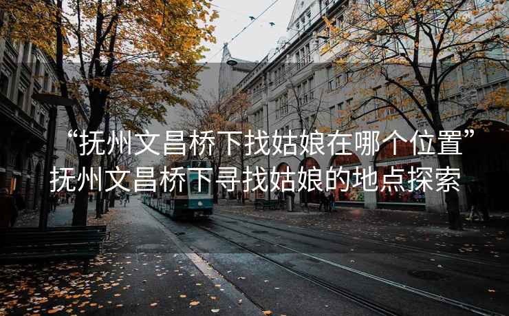 “抚州文昌桥下找姑娘在哪个位置”抚州文昌桥下寻找姑娘的地点探索