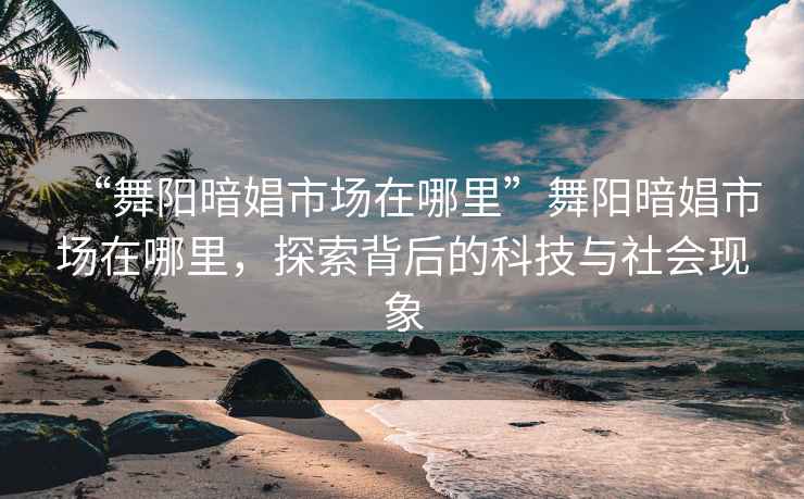 “舞阳暗娼市场在哪里”舞阳暗娼市场在哪里，探索背后的科技与社会现象