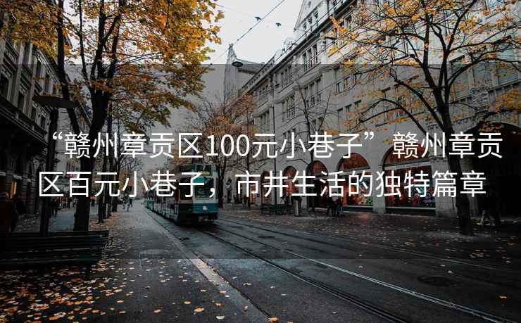 “赣州章贡区100元小巷子”赣州章贡区百元小巷子，市井生活的独特篇章