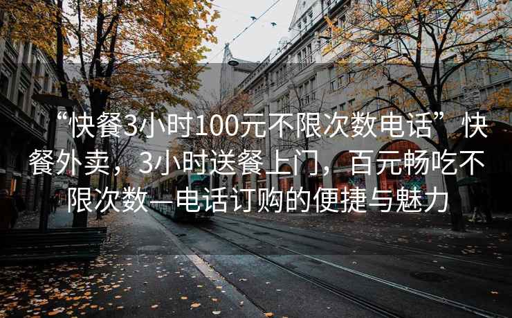 “快餐3小时100元不限次数电话”快餐外卖，3小时送餐上门，百元畅吃不限次数—电话订购的便捷与魅力