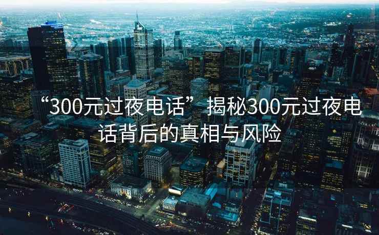 “300元过夜电话”揭秘300元过夜电话背后的真相与风险